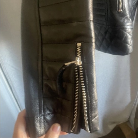 New Unisex Leather Jacket Goat Skin High Quality Size Medium Roxa leather. - Picture 8 of 13